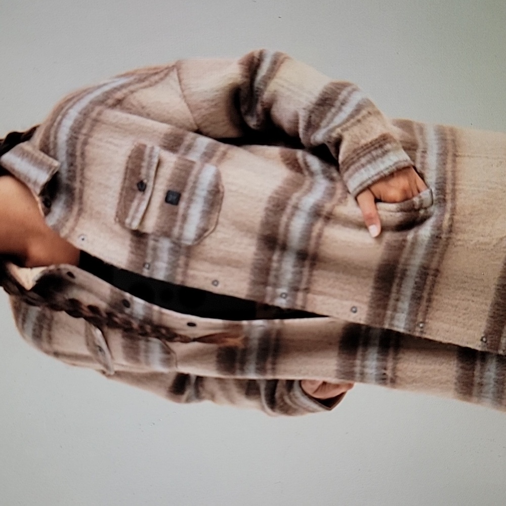 Roark NWT Amberley Long Length Shirt Jacket Wool L